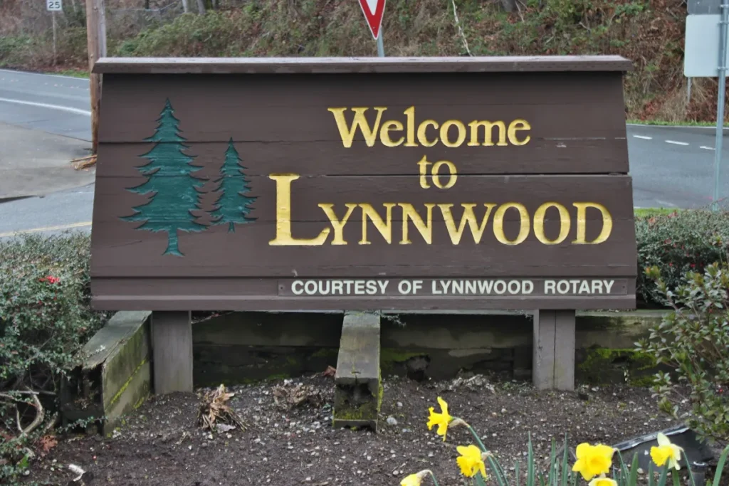 Welcome to Lynnwood sign in Lynnwood, WA, part of Sound Comfort Heating's HVAC service area